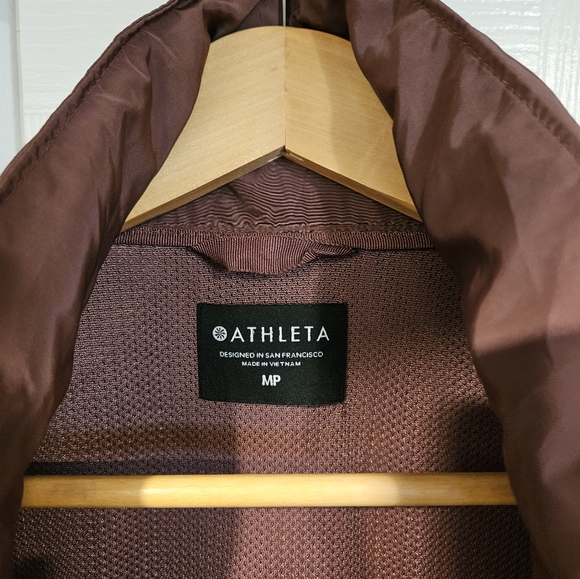 ATHLETA Petite Drip Drop Light Weight Water-Resistant Wind-Resistant Long Jacket - Picture 2 of 13